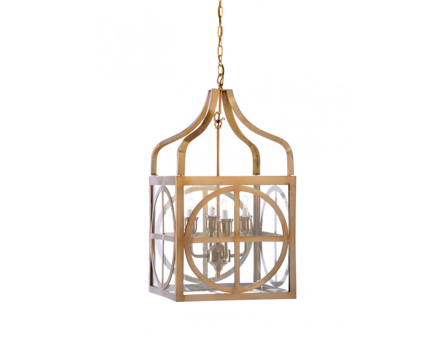 Wildwood - Sherman Lantern in Brass