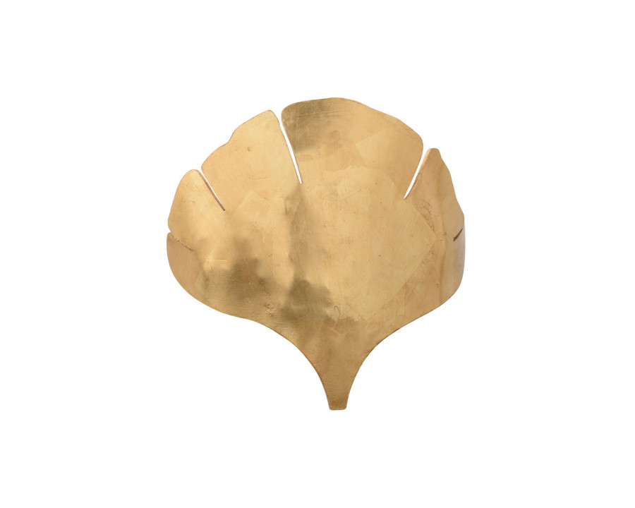 Wildwood - Ginkgo Sconce in Antique Gold Leaf, Iron