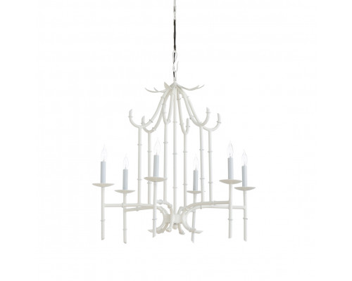 Wildwood Bamboo Chandelier - White