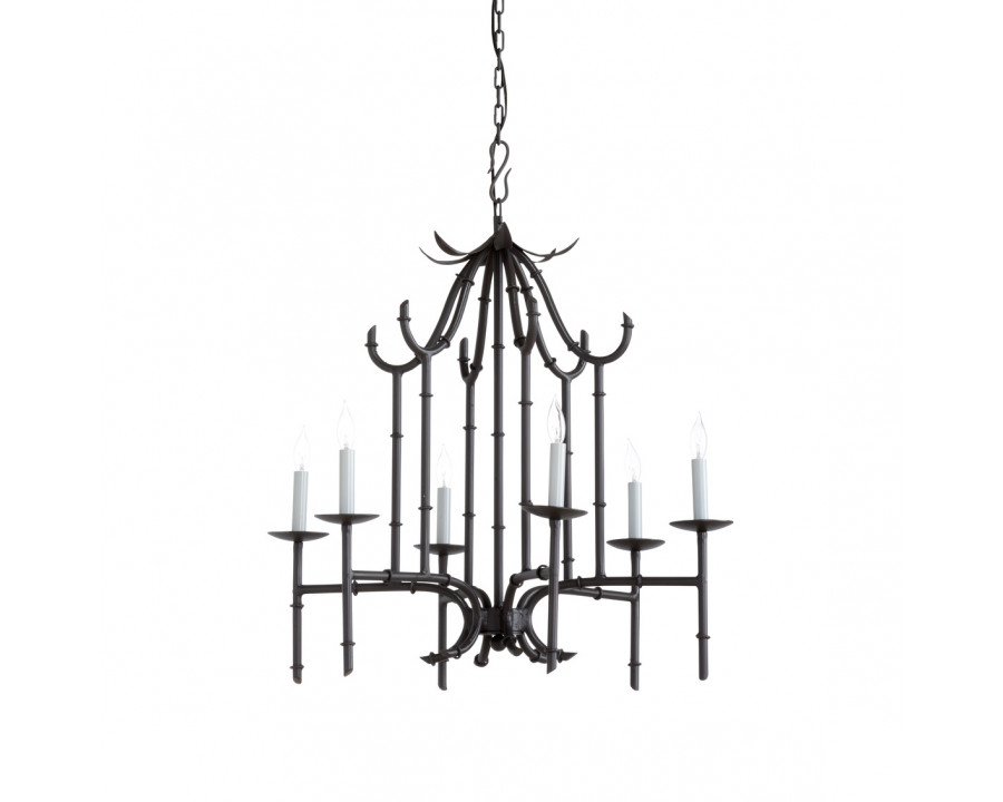 Wildwood Bamboo Chandelier - Charcoal