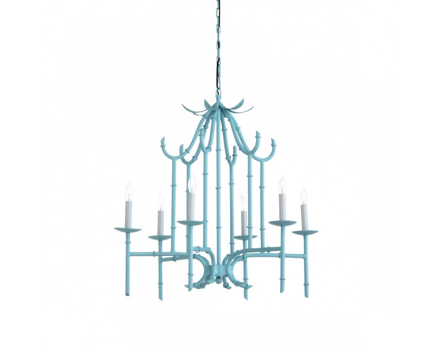 Wildwood Bamboo Chandelier - Blue