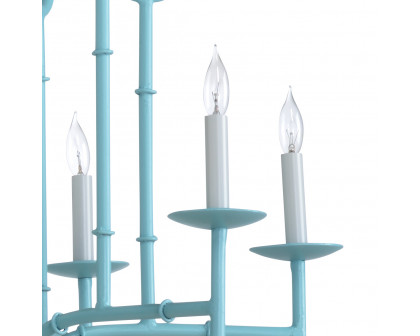 Wildwood Bamboo Chandelier - Blue