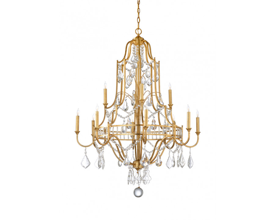 Wildwood Buckhead Chandelier with 12 Lights - Gold