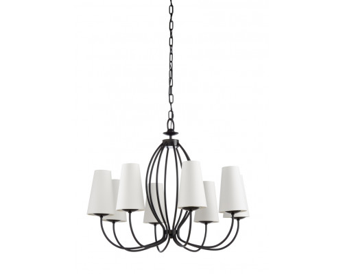 Wildwood - Paxton Chandelier in Satin Black, Iron