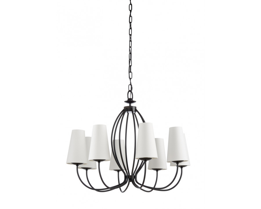 Wildwood - Paxton Chandelier in Satin Black, Iron