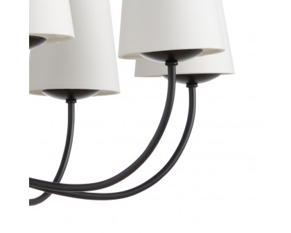 Wildwood - Paxton Chandelier in Satin Black, Iron