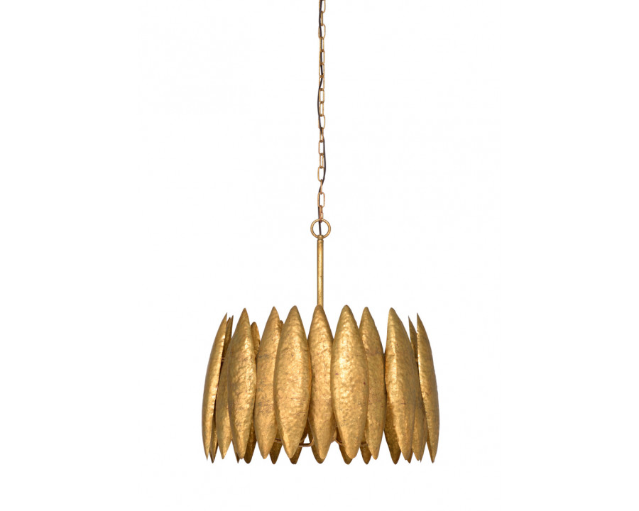 Wildwood - Ryland Chandelier in Antique Gold Leaf, Iron