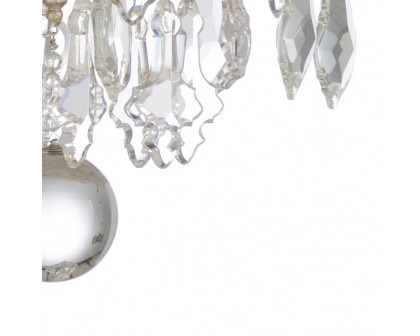 Wildwood Versailles Chandelier - Antique Silver Leaf/Clear, Small