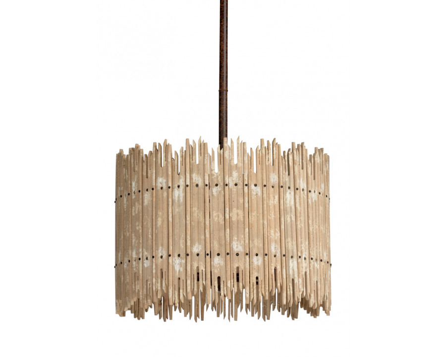 Wildwood - Lipton Chandelier in Weathered Natural/Rust, Large