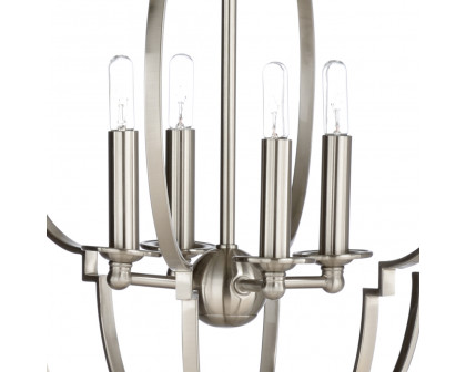 Wildwood - Lola Chandelier in Nickel, Large