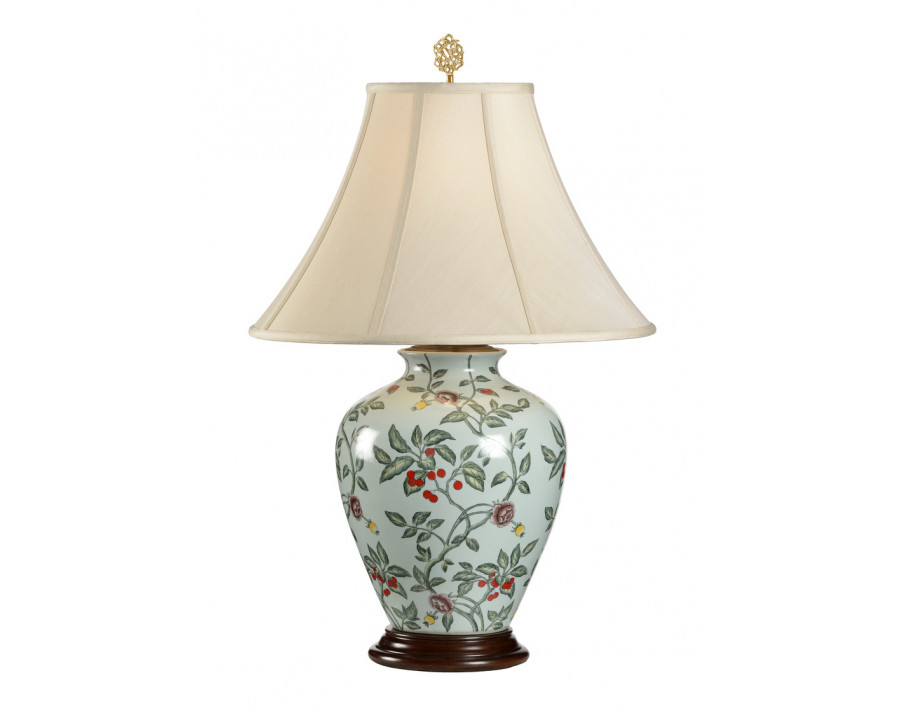 Wildwood - Gooseberry Cherry Lamp in Hand Painted, Porcelain