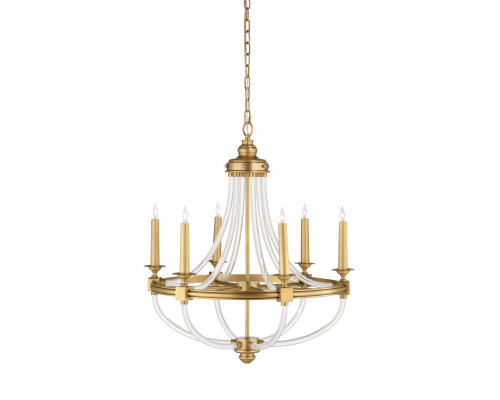 Wildwood - Prospect Chandelier in Antique/Clear, Brass