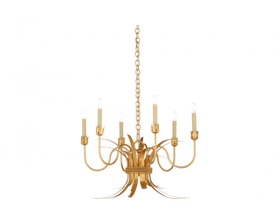 Wildwood - Mignon Chandelier in Gold Leaf, Iron