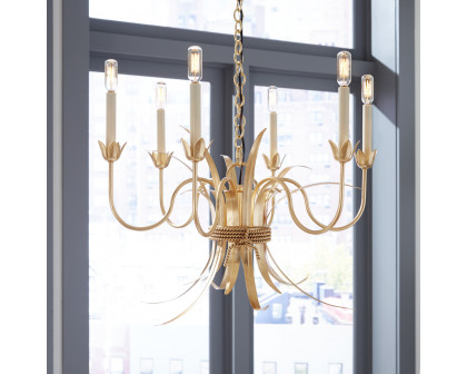 Wildwood - Mignon Chandelier in Gold Leaf, Iron