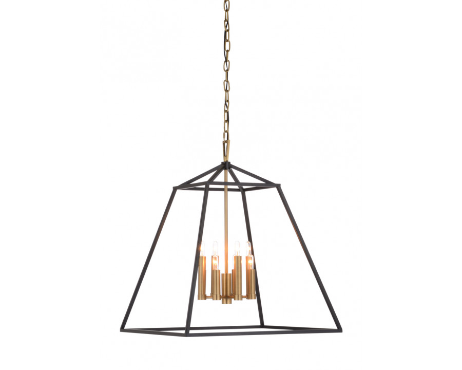 Wildwood - Poligono Pendant in Black/Antique Brass, Iron