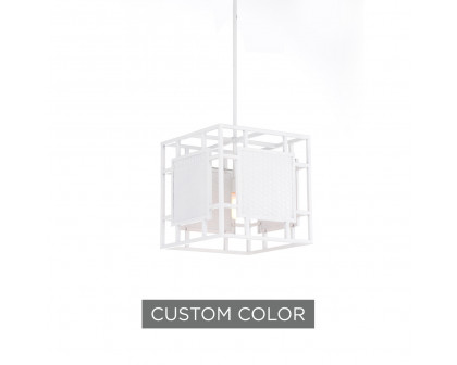 Wildwood Trellis Pendant - Matte White