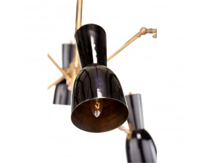 Whiteline Thayer Chandelier in Matte Black