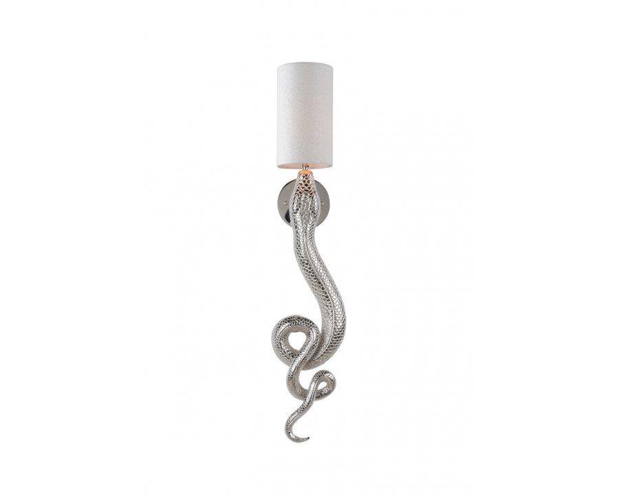 Wildwood Sapera Sconce - Nickel/White