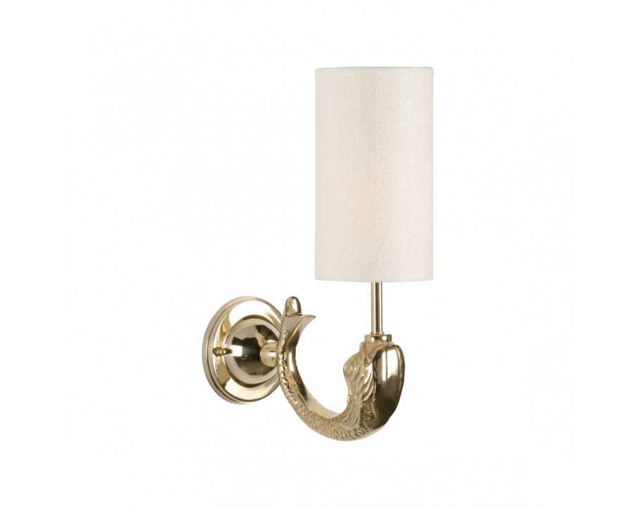 Wildwood - Dolphin Sconce in Gold