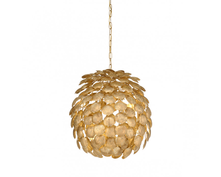 Wildwood - Promenea Petal Chandelier in Gold Clay, Iron