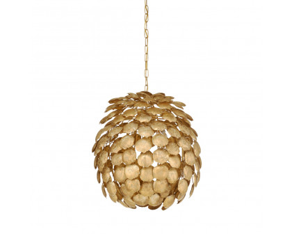 Wildwood - Promenea Petal Chandelier in Gold Clay, Iron