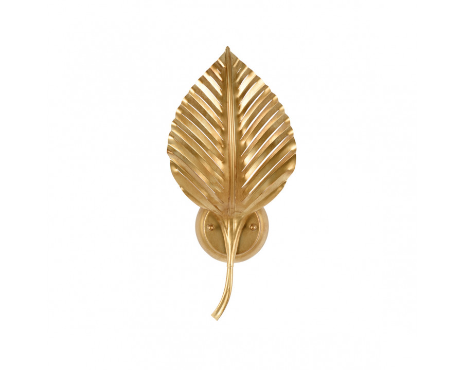 Wildwood - Foglia Di Palma Sconce in Antique Brass, Iron