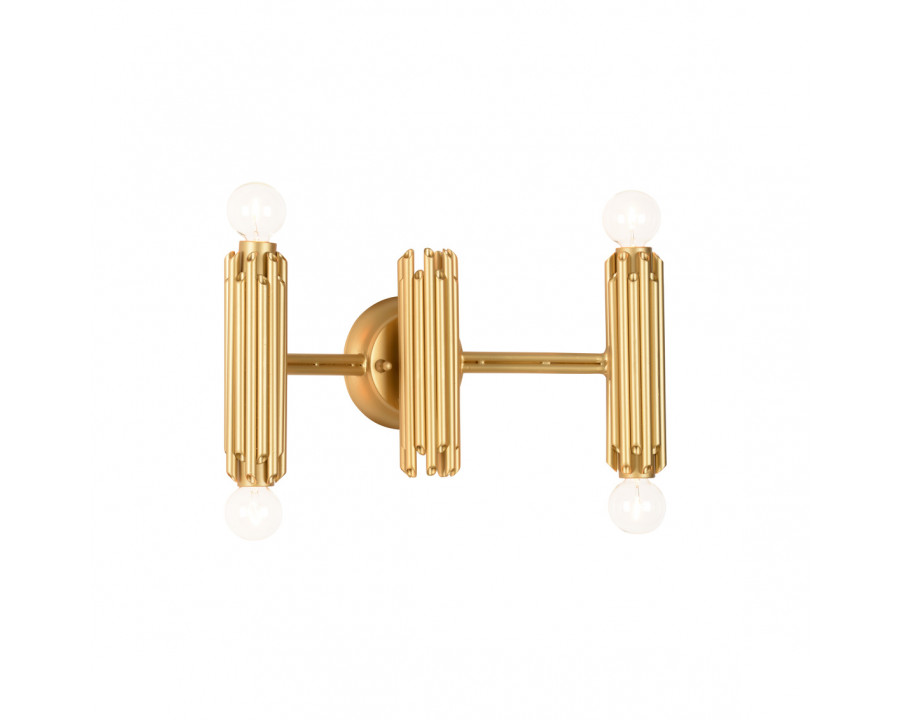 Wildwood - Baldwin Four Lite Sconce in Matte Gold, Iron