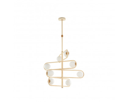 Wildwood Sol 4 Tier Chandelier - Natural/Milk