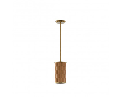 Wildwood - Jura Pendant in Natural/Antique Brass, Cork