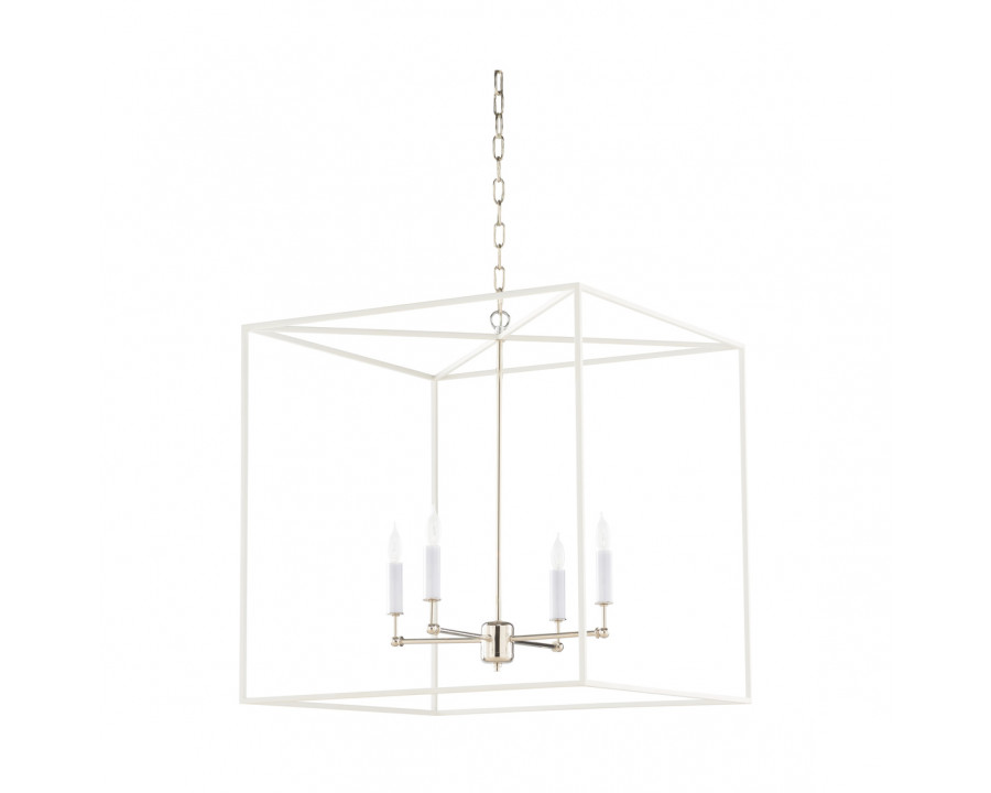 Wildwood - Avalon Hanging in Matte White/Polished Nickel, Metal