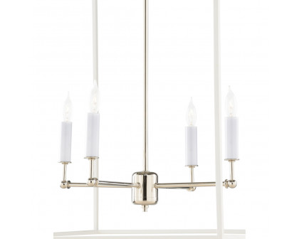 Wildwood - Avalon Hanging in Matte White/Polished Nickel, Metal