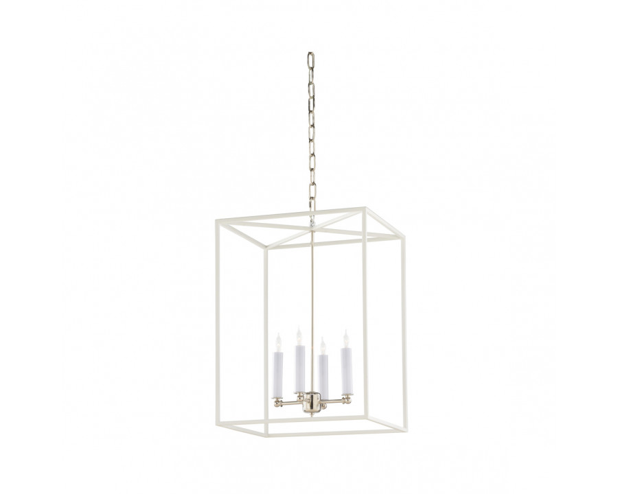 Wildwood - Bailey Hanging in Matte White/Polished Nickel, Small