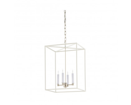 Wildwood - Bailey Hanging in Matte White/Polished Nickel, Small