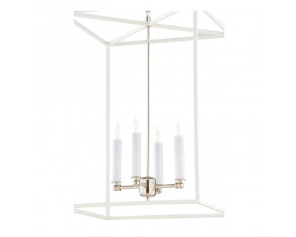 Wildwood - Bailey Hanging in Matte White/Polished Nickel, Small