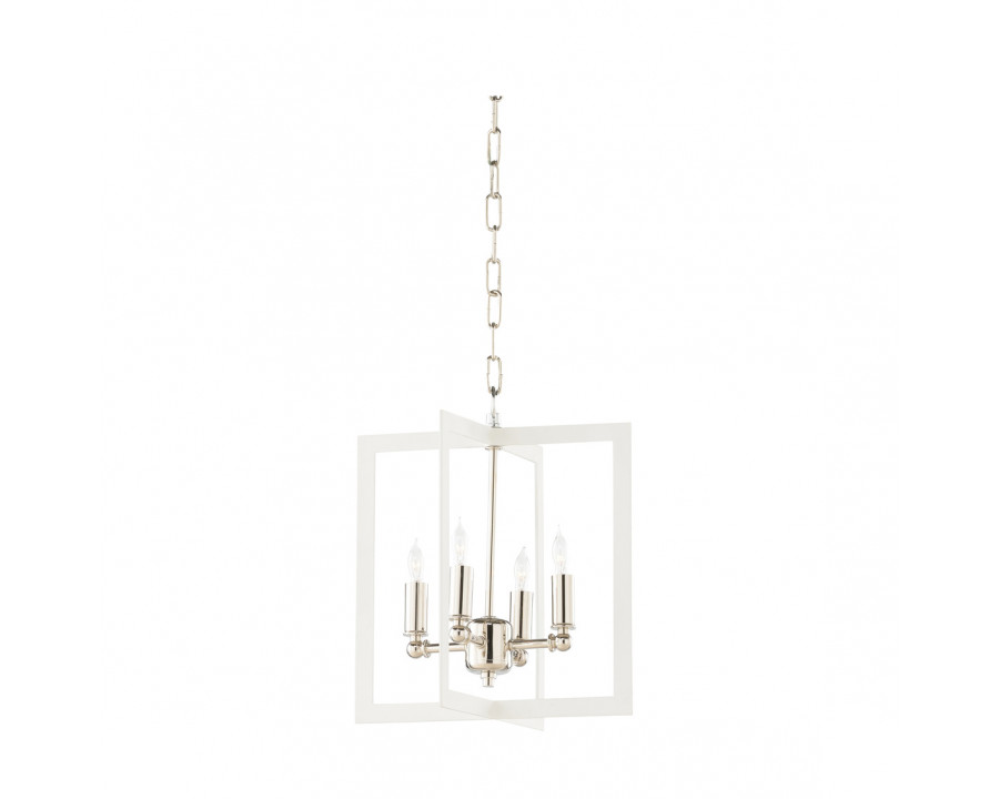 Wildwood - Bayberry Hanging in Matte White/Polished Nickel, Large