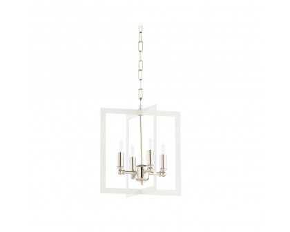 Wildwood - Bayberry Hanging in Matte White/Polished Nickel, Large