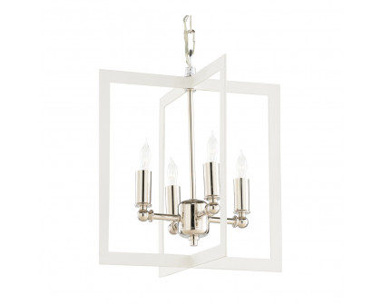 Wildwood - Bayberry Hanging in Matte White/Polished Nickel, Large