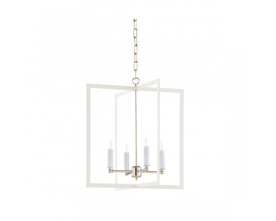 Wildwood - Bayberry Hanging in Matte White/Polished Nickel, Metal