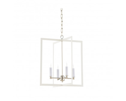 Wildwood - Bayberry Hanging in Matte White/Polished Nickel, Metal