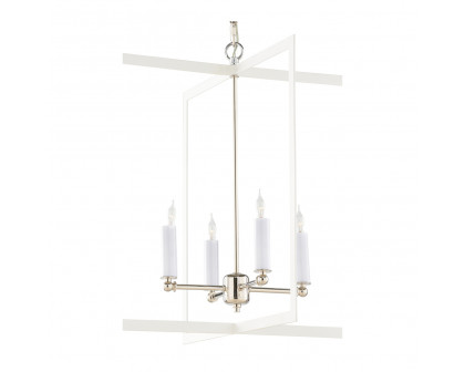 Wildwood - Bayberry Hanging in Matte White/Polished Nickel, Metal