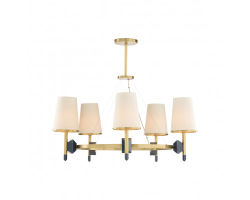 Wildwood - Zuri Chandelier in Antique Brass/Blue