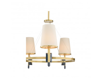 Wildwood - Zuri Chandelier in Antique Brass/Blue