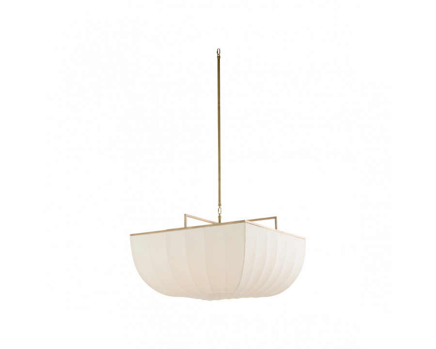 Wildwood - Perruche Pendant in Antique Brass/White