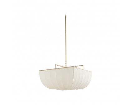 Wildwood - Perruche Pendant in Antique Brass/White