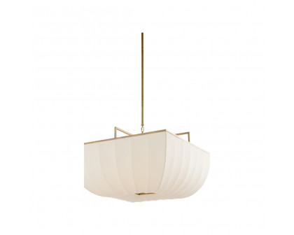 Wildwood - Perruche Pendant in Antique Brass/White