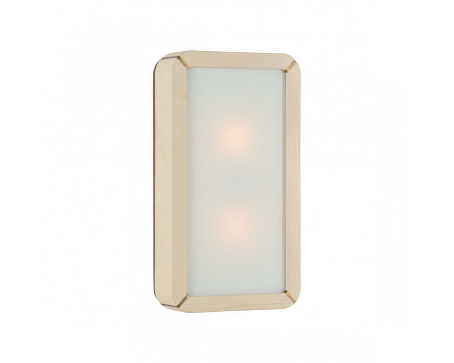 Wildwood - Oak Island Sconce in Taupe/Antique Brass/White Milk