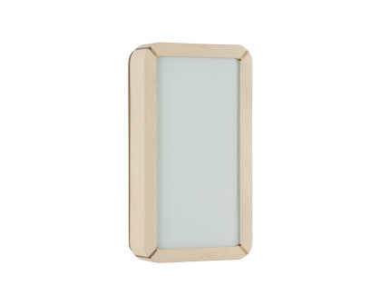 Wildwood - Oak Island Sconce in Taupe/Antique Brass/White Milk