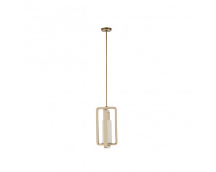 Wildwood - Oak Island Pendant in Taupe/Antique Brass/White Milk