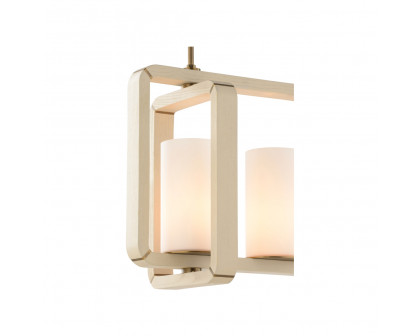 Wildwood - Oak Island Light in Taupe/Antique Brass/White Milk