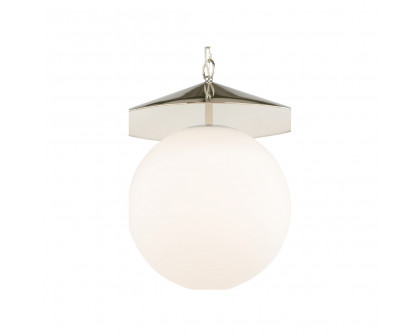 Wildwood Kyoto Pendant - Polished Nickel/Milk White